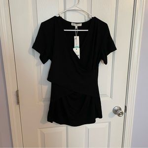 NWT- Black Maternity V-Neck Top
